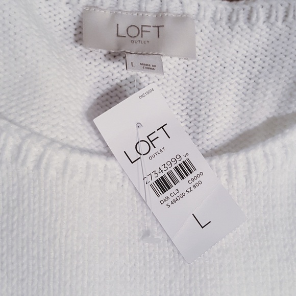 🎄NWT AT Loft Cotton Blend 3/4 Sleeve Sweater - Picture 4 of 6